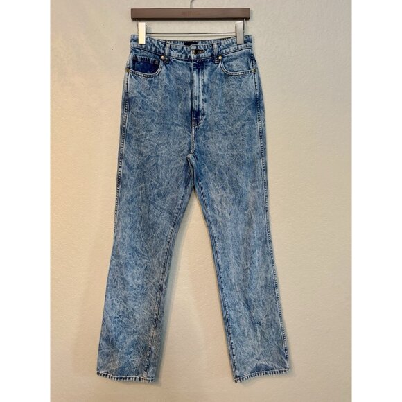 Khaite Danielle Acid-Wash Straight-Leg Jeans Sz 29 - Picture 1 of 16